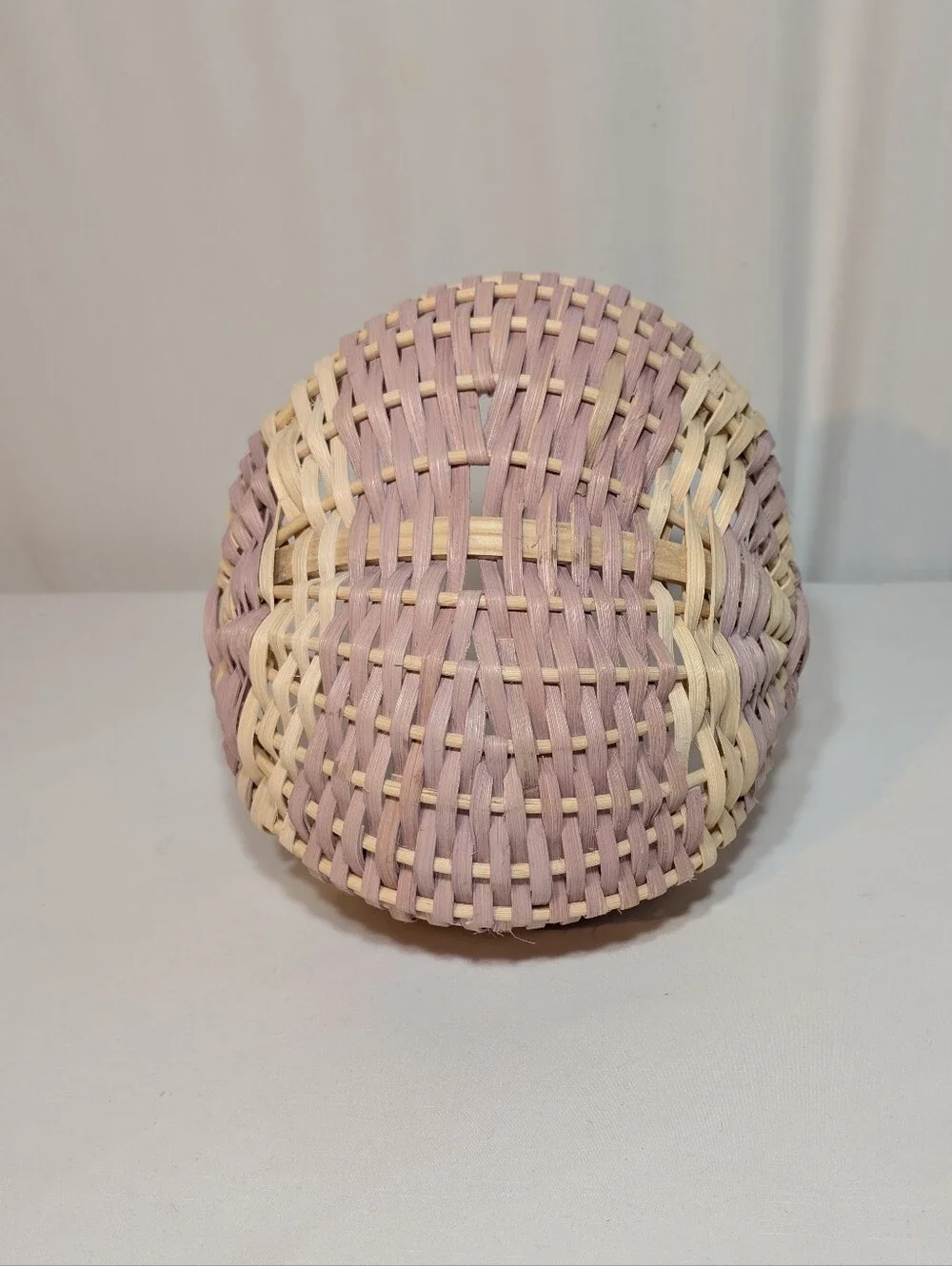 Cottagecore Prariecore Handwoven Wicker Basket Ratan Planter Boho Folk Art Barn